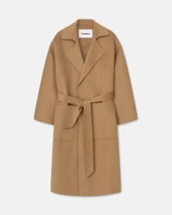 Nanushka Alamo - Wool Silk Blend Robe Coat - Camel -Nanushka Wear Shop ALAMO CAMEL DOUBLE WOOL 01 c5b2c4aa 1949 4b7a a942 6e8c039d7475