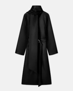 Nanushka Amelie - Okobor™ Alt-Leather Coat - Black -Nanushka Wear Shop AMELIE BLACK OKOBOR