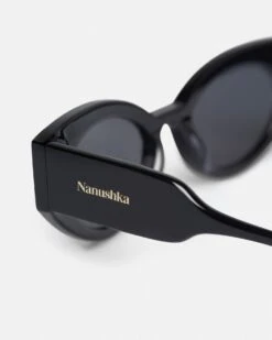 Nanushka Azalea - Bio-Plastic Cat-Eye Sunglasses - Black -Nanushka Wear Shop AZALEA BLACK BIO PLASTIC 3