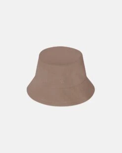 Nanushka Caran - Cotton-Canvas Bucket Hat - Nut Brown