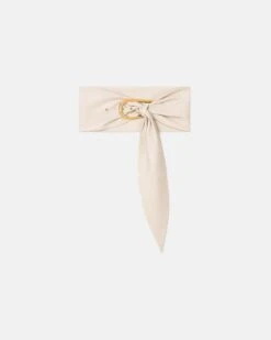 Nanushka Dae - Okobor™ Alt-Leather Belt - Creme