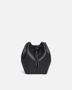 Nanushka Elongated Bucket Medium - Elongated Bucket Bag - Black -Nanushka Wear Shop ELONGATED BUCKET MEDIUM BLACK VEGAN NAPPA 03 35d41b36 95e7 4187 be32 bda2a7102fb8