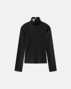 Nanushka Eva - Slip Satin Turtleneck Top - Black 7 Nanushka Eva - Slip Satin Turtleneck Top - Black -Nanushka Wear Shop EVA BLACK SLIP SATIN