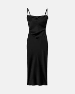 Nanushka Fiore - Slip-Satin Dress - Black -Nanushka Wear Shop FIORE BLACK SLIP SATIN 01 78bf3cce 47b9 4b1f b6c4 987bffbd0b55