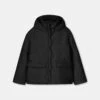 Nanushka Hide Hood - Tech Poplin Hooded Puffer Jacket - Black