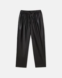 Nanushka Jain - Okobor™ Alt-Leather Relaxed Pants - Black -Nanushka Wear Shop JAIN BLACK VEGAN LEATHER 01 e3a876f6 6210 4fa4 92d5 b873f374130c