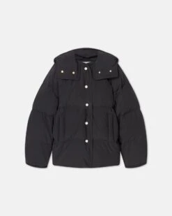 Nanushka Jolyn - Tech Poplin Puffer Jacket - Off Black