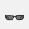 Nanushka Kadee Crochet - Crocheted D-Frame Sunglasses - Black 1 Nanushka Kadee Crochet - Crocheted D-Frame Sunglasses - Black -Nanushka Wear Shop KADEECROCHET BLACK BIOPLASTIC 1