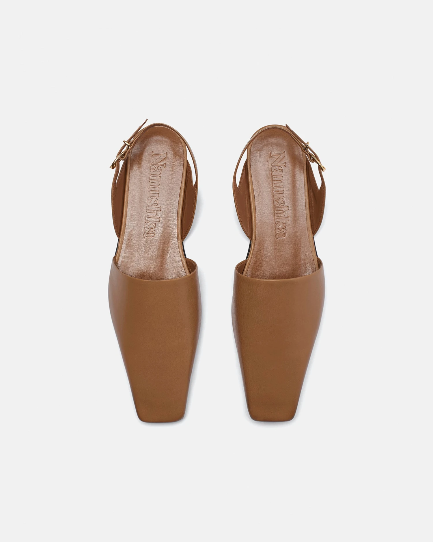 Nanushka Maimu - Leather Point-Toe Flats - Nut Brown 4 Nanushka Maimu - Leather Point-Toe Flats - Nut Brown - Image 2