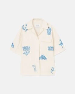 Nanushka Maissa - Heavy Poplin Shirt - Creme
