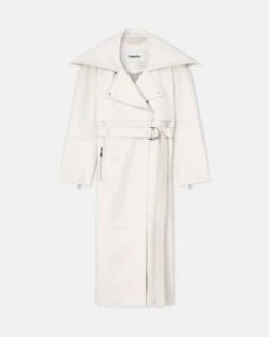 Nanushka Mariella - Regenerated Leather Biker Coat - Crayon -Nanushka Wear Shop MARIELLA CRAYON REGENERATEDLEATHERcopy