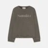 Nanushka Mart - Organically Grown Cotton Sweatshirt - Asphalt -Nanushka Wear Shop MART ASPHALT ORGANIC BRUSHED BACK FLEECE 2