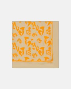 Nanushka Miani - Printed Silk Scarf - Ibiza Orange