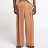 Nanushka Borre - Washed-Calico Pants - Rust -Nanushka Wear Shop NAN SS24 ECOMM MW BOTTOM DETAIL CROPPED 12