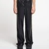 Nanushka Ceron - Raffia-Trimmed Okobor™ Alt-Leather Pants - Black
