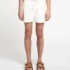 Nanushka Amil - Okobor™ Alt-Leather Shorts - White -Nanushka Wear Shop NAN SS24 ECOMM MW BOTTOM DETAIL CROPPED 57