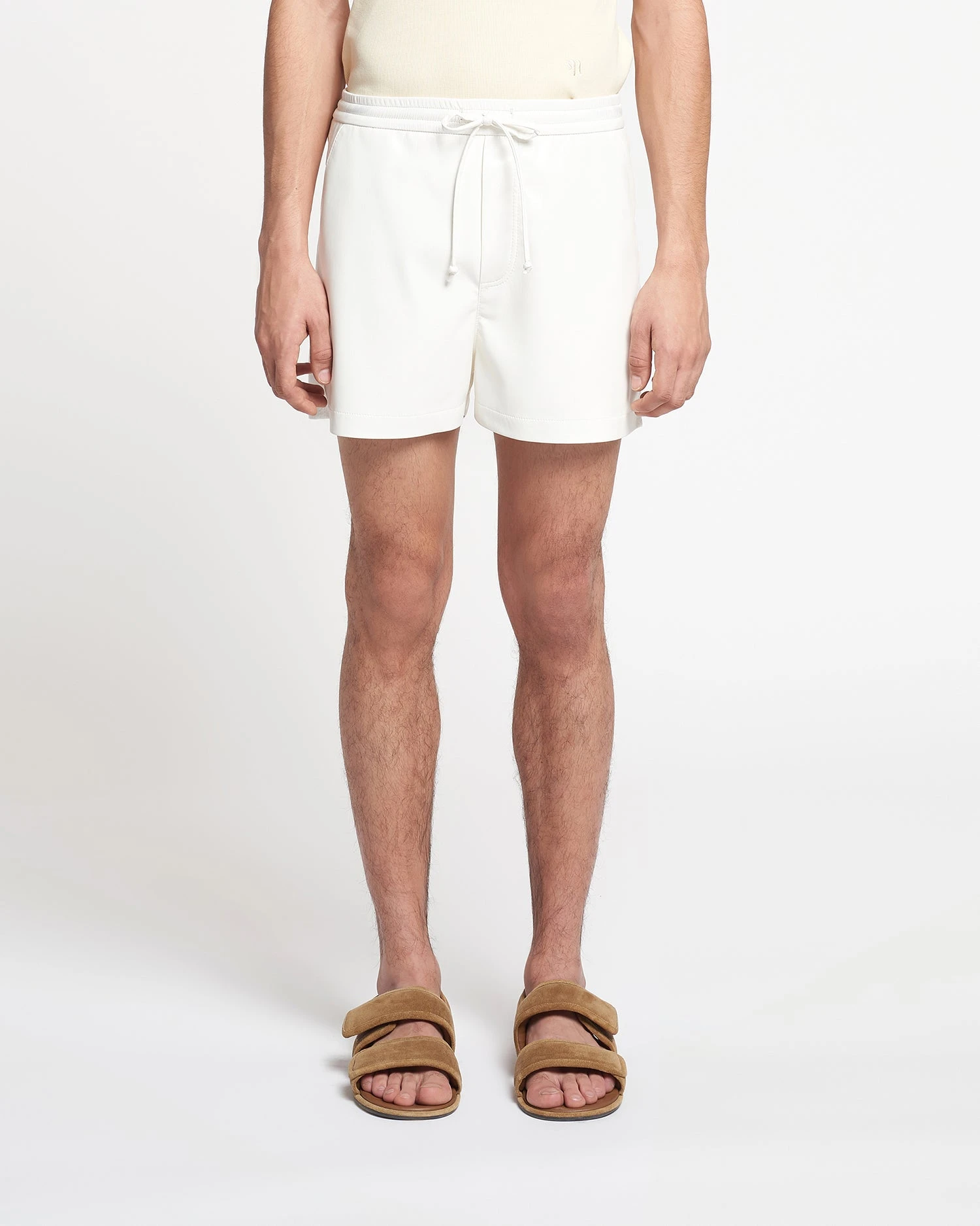 Nanushka Amil - Okobor™ Alt-Leather Shorts - White 3 Nanushka Amil - Okobor™ Alt-Leather Shorts - White