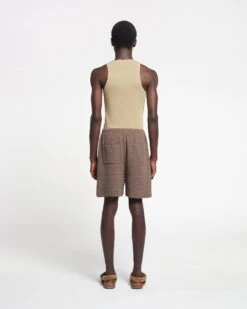 Nanushka Levon - Mesh-Jersey Tank Top - Pale Olive -Nanushka Wear Shop NAN SS24 ECOMM MW FULL BODY CROPPED 04