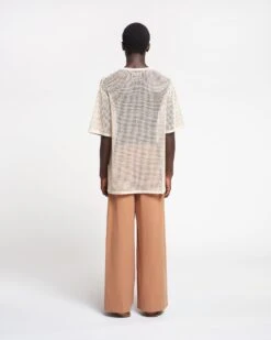 Nanushka Borre - Washed-Calico Pants - Rust -Nanushka Wear Shop NAN SS24 ECOMM MW FULL BODY CROPPED 13 ee17139d 0163 46c9 bb1d c6e536b912f3