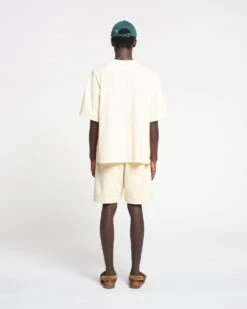 Nanushka Wren - Big Embroidered Cotton-Jersey T-Shirt - Creme/Green -Nanushka Wear Shop NAN SS24 ECOMM MW FULL BODY CROPPED 69 90314f7b e22a 45e7 a5eb b4402fd24027