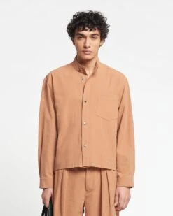 Nanushka Abbas - Washed-Calico Shirt - Rust