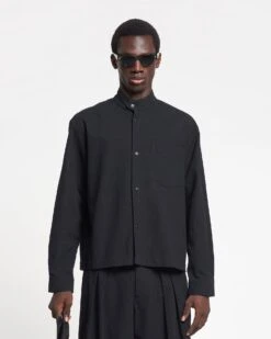 Nanushka Abbas - Washed-Canvas Shirt - Black