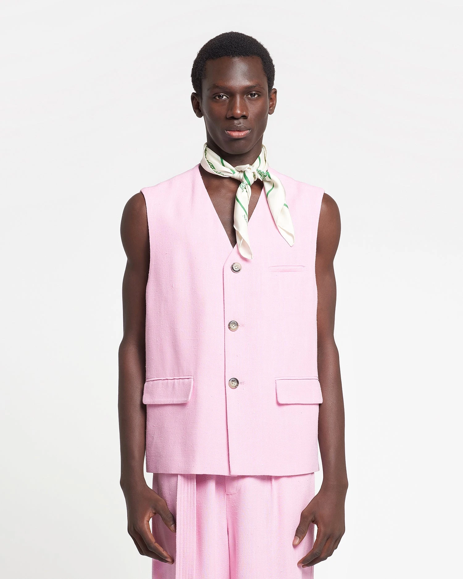 Nanushka Semme - Silk Viscose Tweed Vest - Orchid 3 Nanushka Semme - Silk Viscose Tweed Vest - Orchid