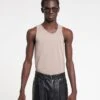 Nanushka Aziz - Organically Grown Cotton Tank Top - Nut -Nanushka Wear Shop NAN SS24 ECOMM MW TOP DETAIL CROPPED 52