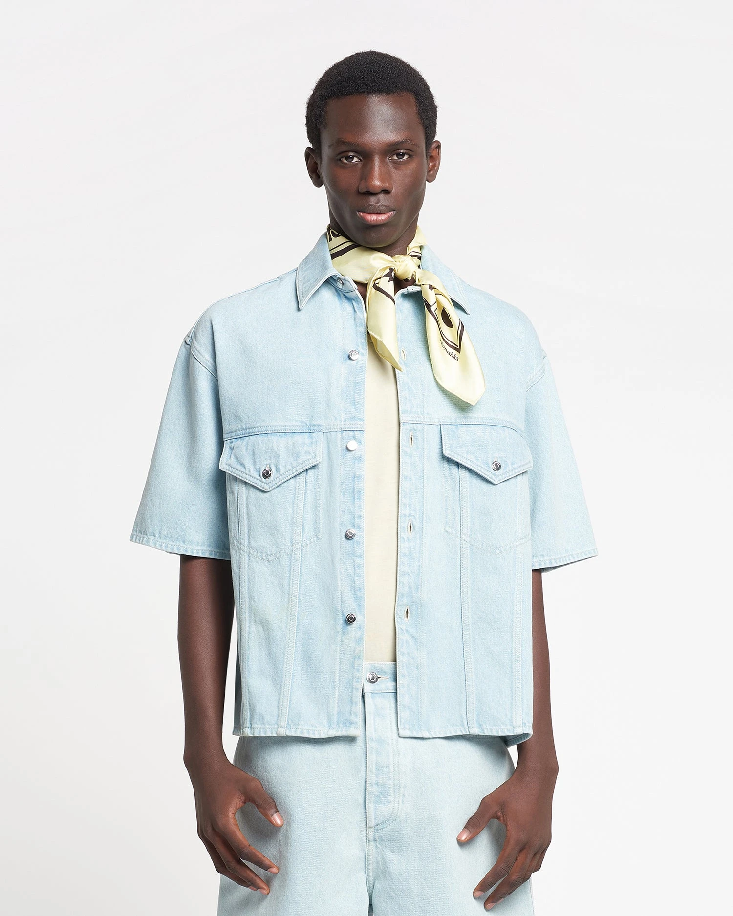 Nanushka Jorge - Denim Shirt - Sun Bleach 3 Nanushka Jorge - Denim Shirt - Sun Bleach