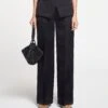 Nanushka Lanai - Tailored Tech-Satin Pants - Black -Nanushka Wear Shop NAN SS24 ECOMM WW BOTTOM DETAIL CROPPED 11