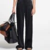 Nanushka Josine - Slip Satin Baggy Pants - Black -Nanushka Wear Shop NAN SS24 ECOMM WW BOTTOM DETAIL CROPPED 130