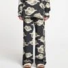 Nanushka Brenda - Printed Crepe Pants - Cloud Black/Creme 1 Nanushka Brenda - Printed Crepe Pants - Cloud Black/Creme -Nanushka Wear Shop NAN SS24 ECOMM WW BOTTOM DETAIL CROPPED 140