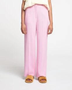 Nanushka Zoelle - Silk Viscose Tweed Pants - Orchid