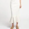 Nanushka Jenace - Leather-Trimmed Ribbed-Jersey Skirt - Creme -Nanushka Wear Shop NAN SS24 ECOMM WW BOTTOM DETAIL CROPPED 39