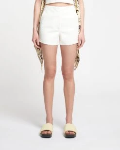 Nanushka Elza - Okobor™ Alt-Leather Shorts - White