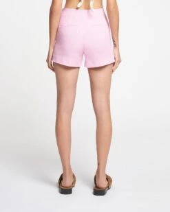 Nanushka Elza - Silk Viscose Tweed Shorts - Orchid -Nanushka Wear Shop NAN SS24 ECOMM WW BOTTOM DETAIL CROPPED 88