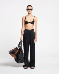 Nanushka Ellison - Crochet Bra - Black -Nanushka Wear Shop NAN SS24 ECOMM WW FULL BODY CROPPED 130