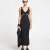 Nanushka Saar - Beaded Mesh-Jersey Midi Dress - Black -Nanushka Wear Shop NAN SS24 ECOMM WW FULL BODY CROPPED 147