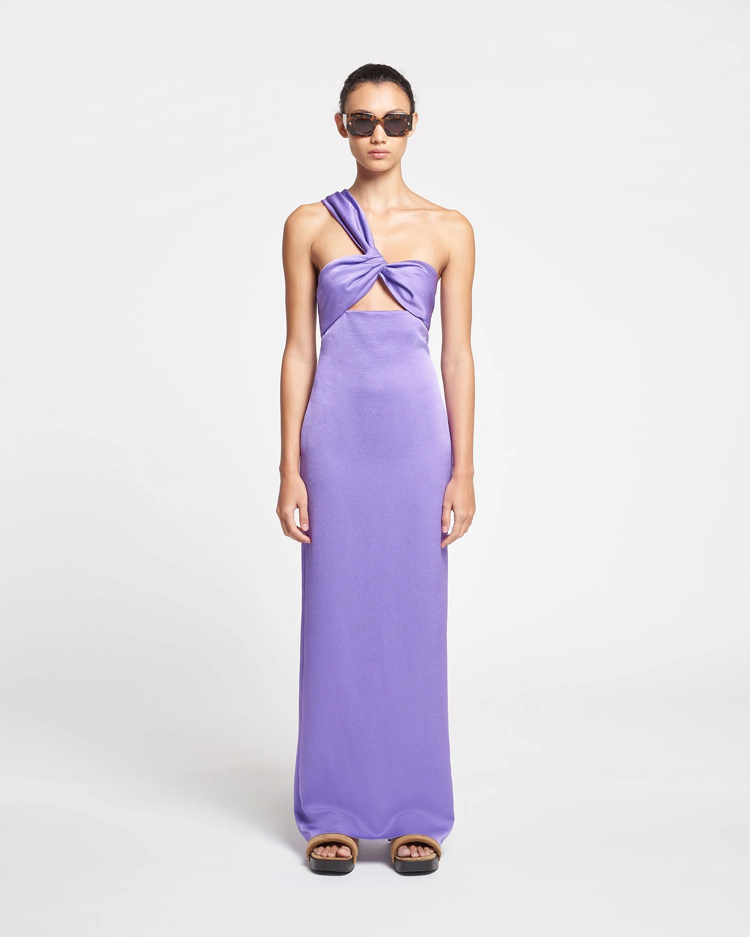 Nanushka Maseco - Twisted Crisp-Satin Maxi Dress - Iris 3 Nanushka Maseco - Twisted Crisp-Satin Maxi Dress - Iris