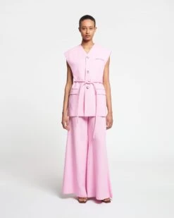 Nanushka Miriam - Silk Viscose Tweed Vest - Orchid -Nanushka Wear Shop NAN SS24 ECOMM WW FULL BODY CROPPED 186 579b1151 6009 4dc2 b9f1 59d82f9445be