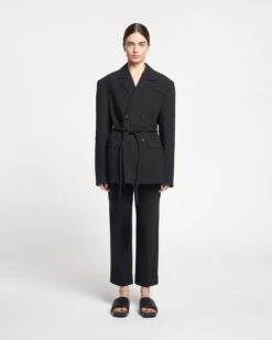 Nanushka Katrine - Washed-Canvas Pants - Black -Nanushka Wear Shop NAN SS24 ECOMM WW FULL BODY CROPPED 56