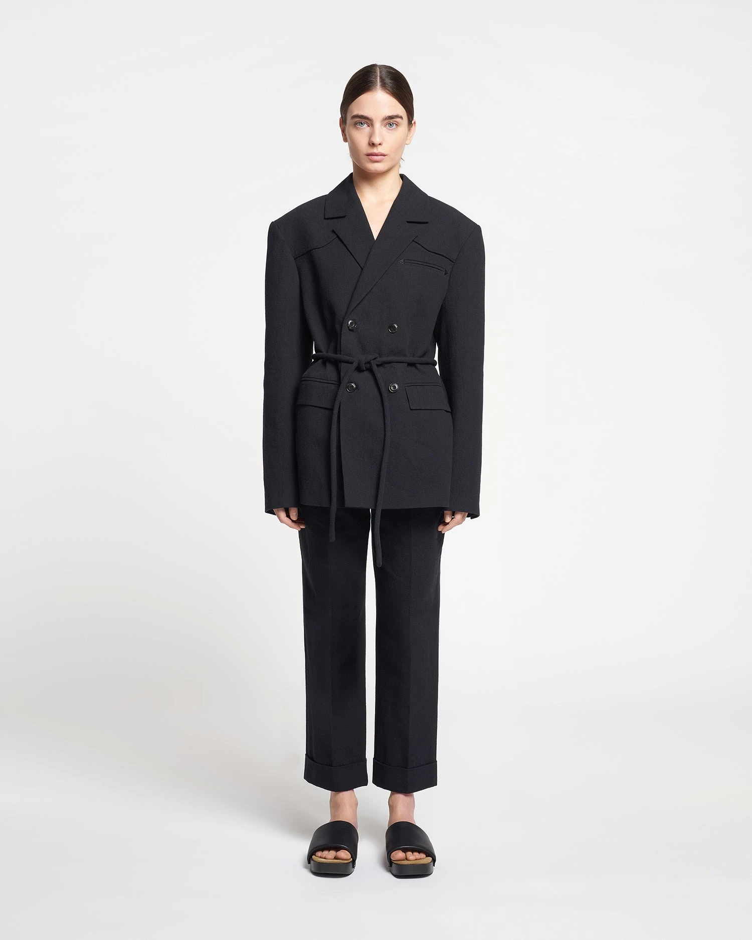 Nanushka Julienne - Washed-Canvas Blazer - Black 4 Nanushka Julienne - Washed-Canvas Blazer - Black - Image 2