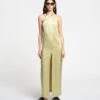 Nanushka Elima - Slip Satin Halterneck Dress - Lime Yellow -Nanushka Wear Shop NAN SS24 ECOMM WW FULL BODY CROPPED 79