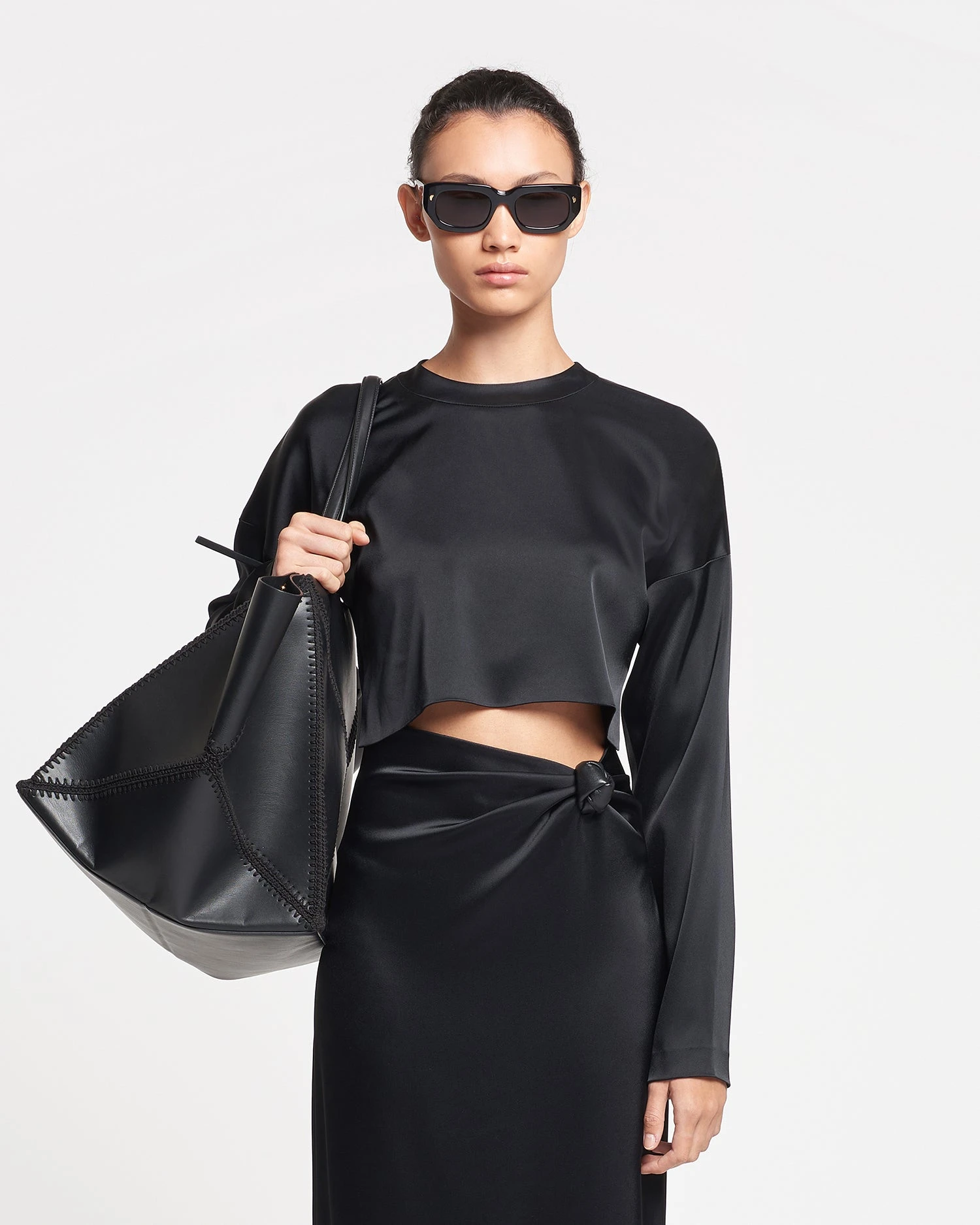 Nanushka Beatriz - Slip Satin Maxi Dress - Black 5 Nanushka Beatriz - Slip Satin Maxi Dress - Black - Image 3