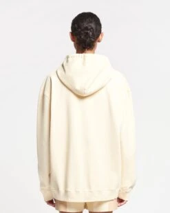 Nanushka Ever - Organically Grown Cotton Logo Hoodie - Creme -Nanushka Wear Shop NAN SS24 ECOMM WW TOP DETAIL CROPPED 180