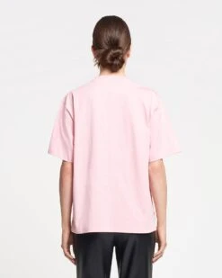 Nanushka Reece - Embroidered Cotton-Jersey T-Shirt - Pink/Blue -Nanushka Wear Shop NAN SS24 ECOMM WW TOP DETAIL CROPPED 52