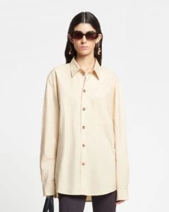 Nanushka Mya - Light Poplin Shirt - Beige