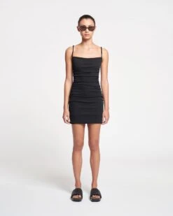Nanushka Adie - Mesh-Jersey Dress - Black
