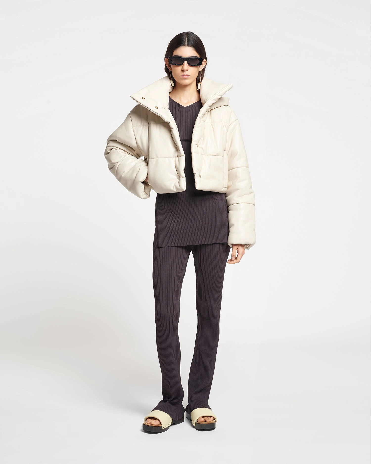 Nanushka Aveline - Okobor™ Alt-Leather Jacket - Creme 5 Nanushka Aveline - Okobor™ Alt-Leather Jacket - Creme - Image 3