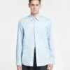 Nanushka Kaleb - Upcycled Light Poplin Shirt - Sky Blue